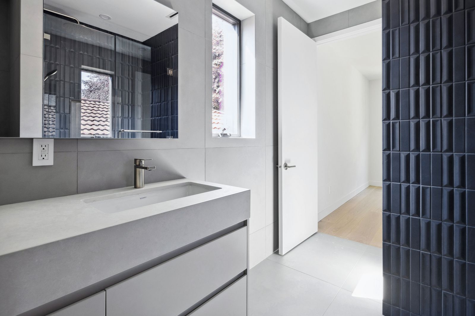 Second bathroom with tile detail