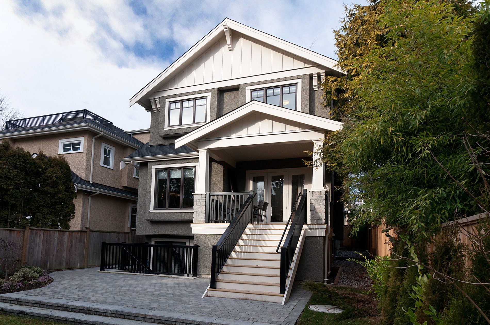 Rear exterior of the residence