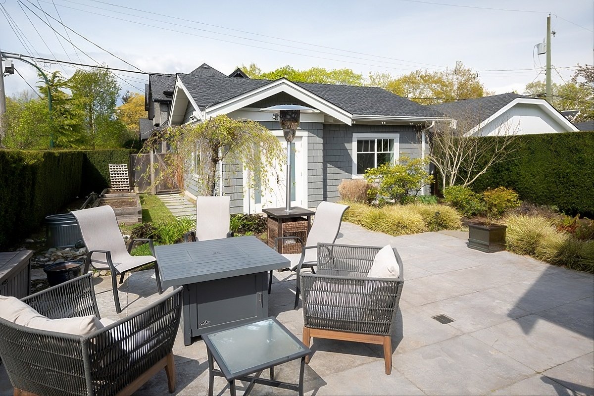 Rear patio with outdoor seating
